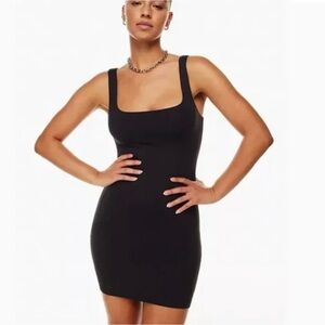 Aritzia Babaton contour square mini dress black
